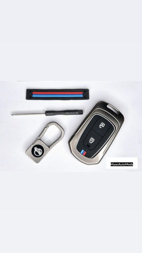 TATA C2 Car Key Premium Case Metal & Silicone (Pack of 1)