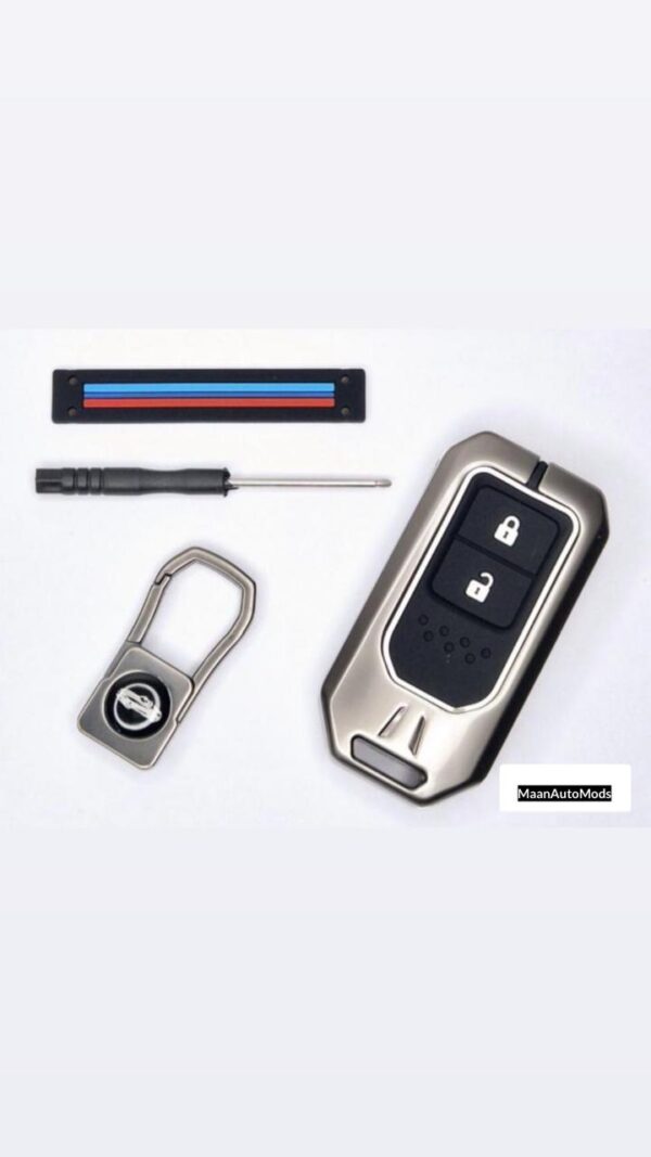 HONDA A2 Car Key Premium Case Metal & Silicone (Pack of 1)