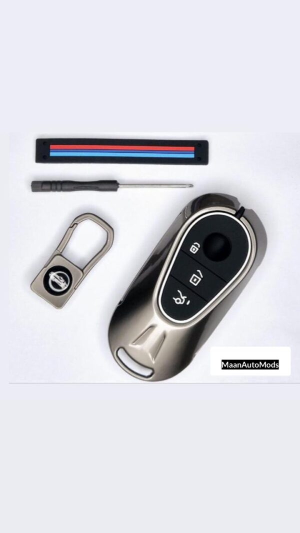 MERCEDES C3 Car Key Premium Case Metal & Silicone (Pack of